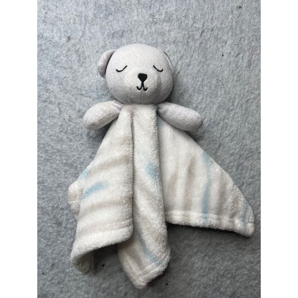 Gray Bear Lovey Blanket Security Blanket Plush Baby Toy Comfort